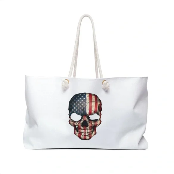 Tote | skull | patriot | bag | travel | vacation - Picture 1 of 4